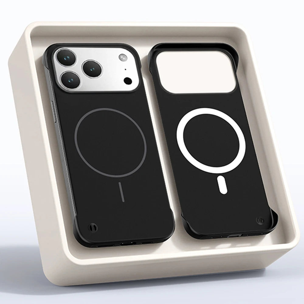 Ultra Thin Matte PC For Magsafe Frameless Magnetic Phone Case
