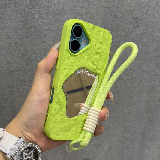 Fashion Silicone Wrinkle makeup mirror Phone Case