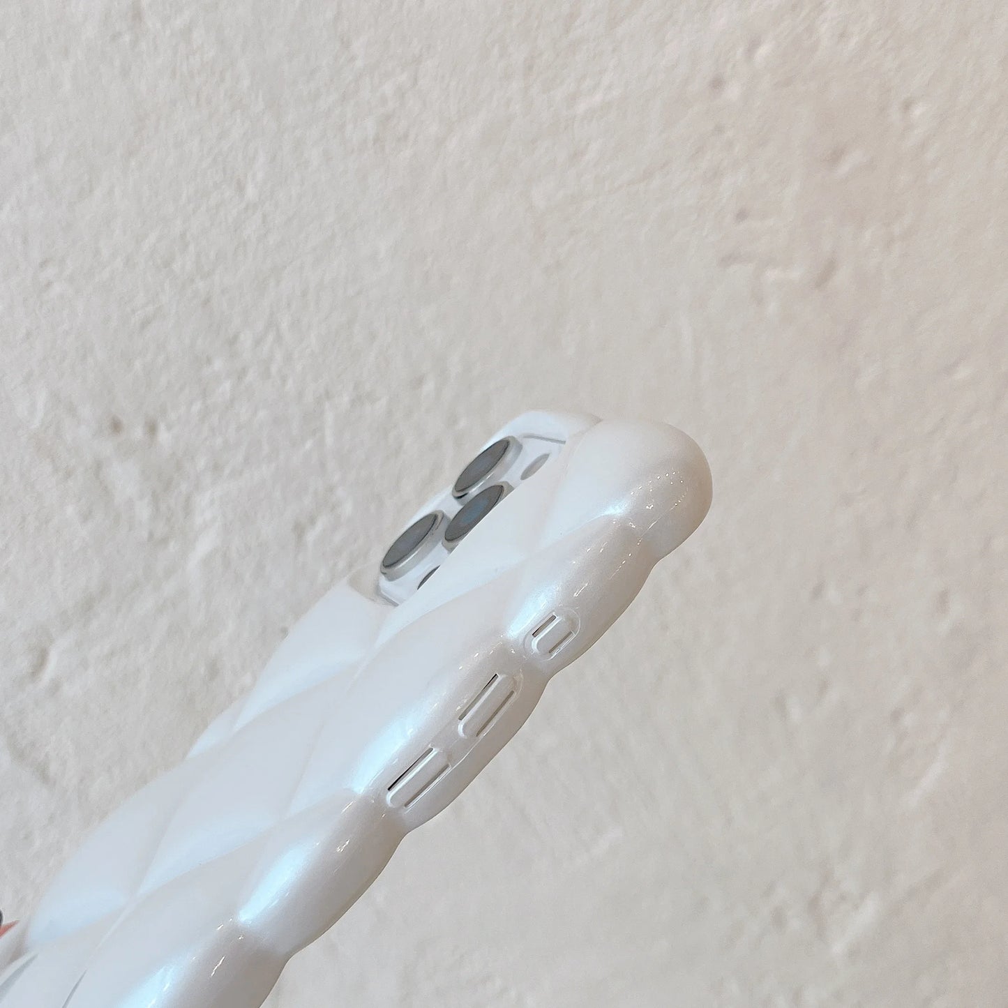 3D Luxury Diamond Lattice Air Cushion Color Plating Phone Case