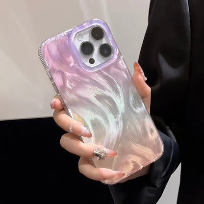 Fashion Laser Shell Pattern Gradient Color Phone Case