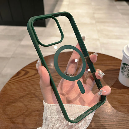 Luxury Wireless Charge Magsafe Transparent Phone Case