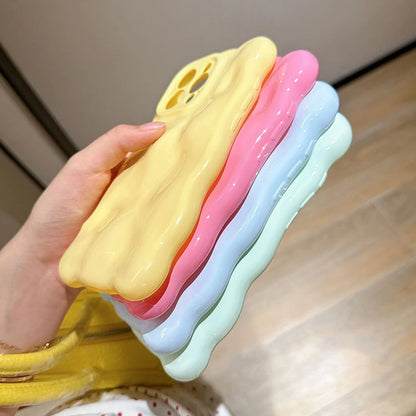 Ins 3D Clouds Waves Dopamine Color TPU Phone Case