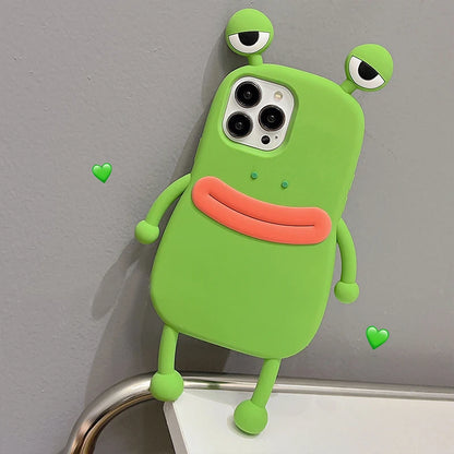 Funny Soft Silicone 3D Frog Phone Case