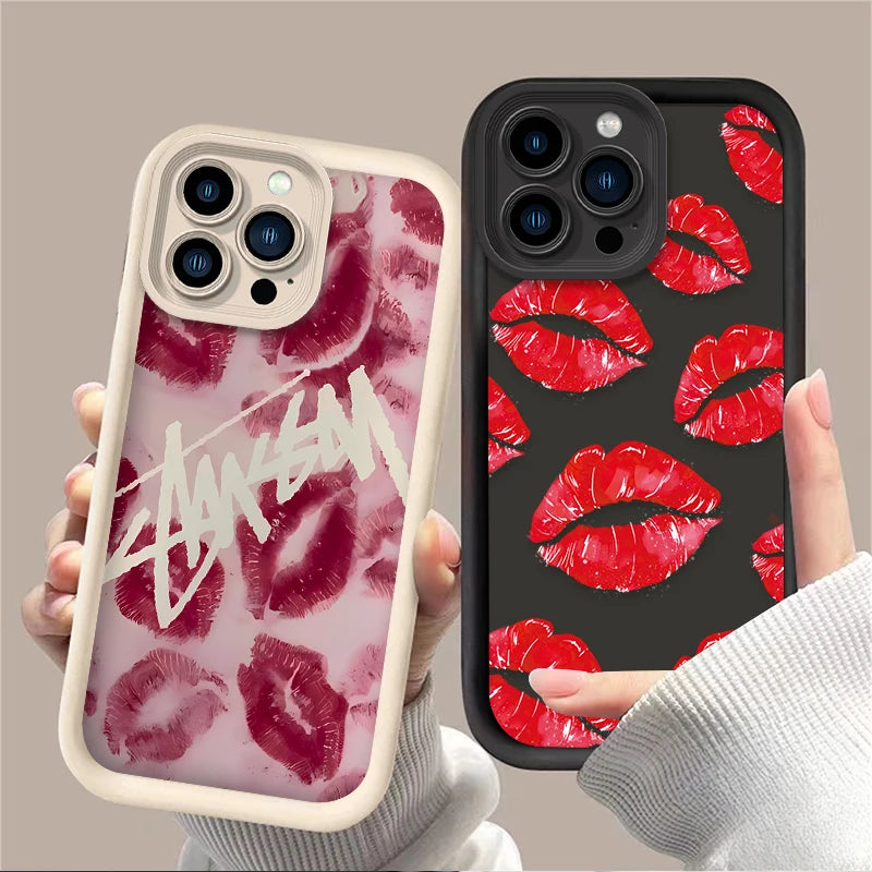 Sexy Red Lips Fashion Phone Soft Phone Case