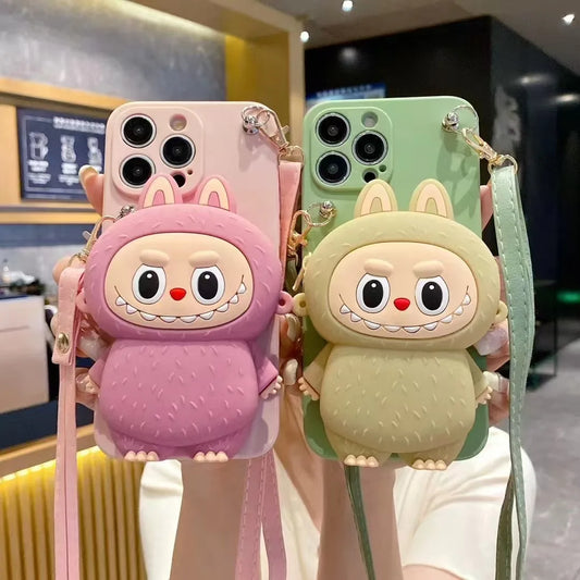 Cartoon Crossbody Wallet Phone Case