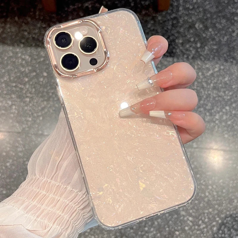Luxury Glitter Shell Pattern Laser Phone Case