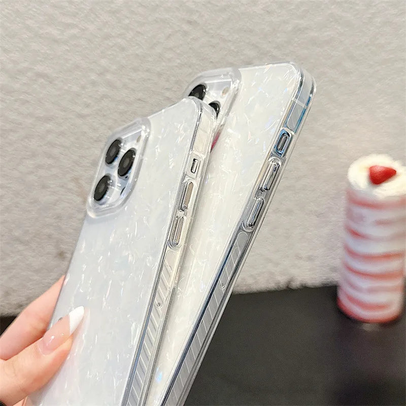 Luxury Shell Pattern Laser Phone Case