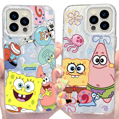 SpongeBob Laser Reflective Phone Case for iPhone