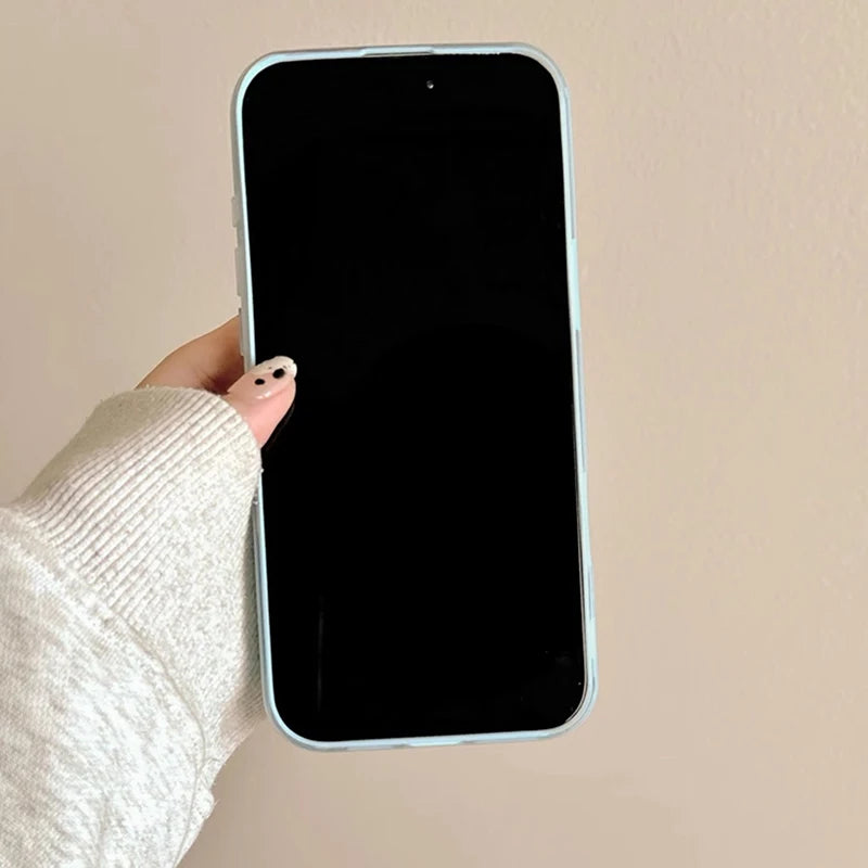 Yellow Stars Blue Wrinkle Fold Texture TPU Phone Case