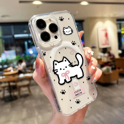 Cute Cat For Magsafe Wireless Charger Phone Case