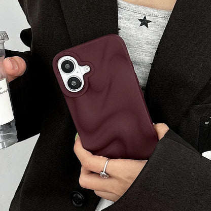 Stylish Wine Red Irregular Water Ripples 3D Phone Case