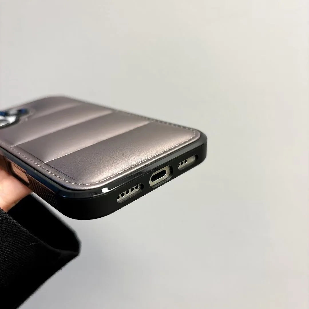 Luxury Down Jacket Puffer Solid Color Phone Case