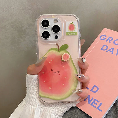 Ins Summer Fruit 3D Guava Durian Avocado Phone Case