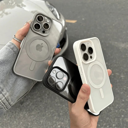 Luxury Wireless Charge Magsafe Transparent Phone Case