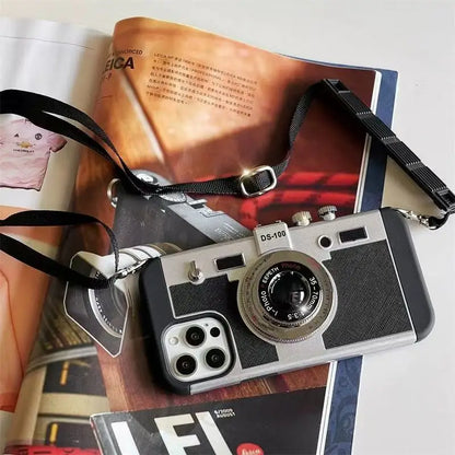 Retro Camera Crossbody Phone Case for iPhone