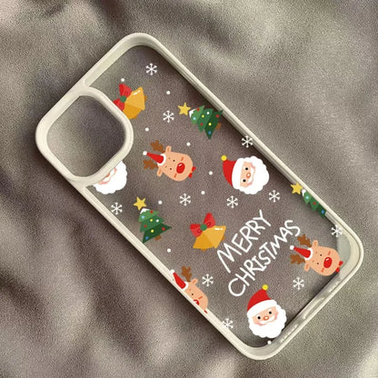 Christmas Tree and Santa Claus Print Phone Case