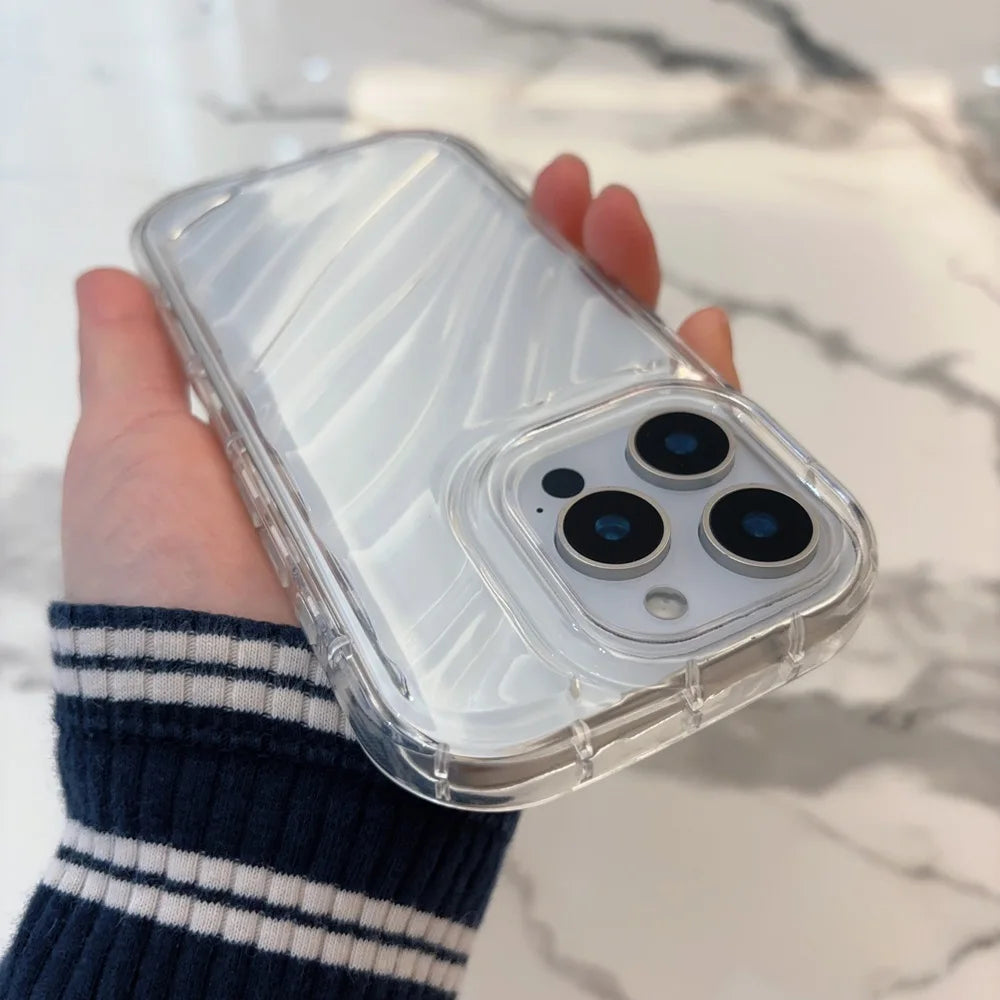 Transparent Candy Wavy Soft Phone Case