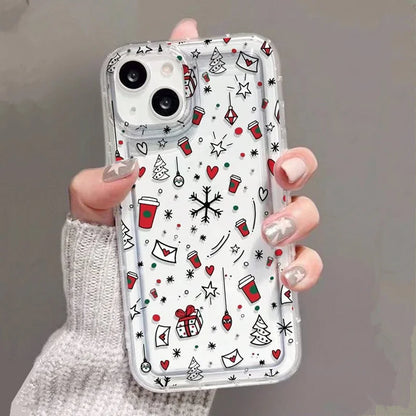 Luxury Cartoon Christmas Phone Case Shockproof Cover