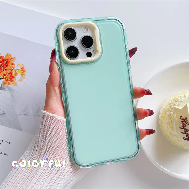 Candy Color Jelly Transparent Shockproof TPU Phone Case