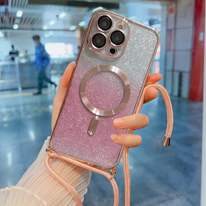 Crossbody Lanyard Magnetic Full Lens Protect Case for iPhone