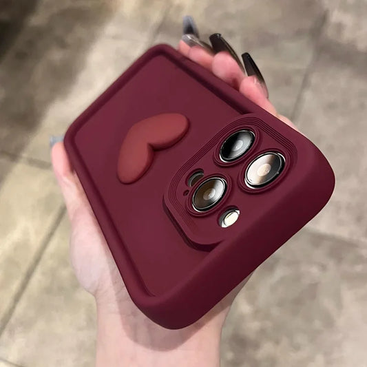 Wine Red Silicone iPhone Case