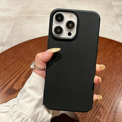 Fashion Silicone Litchi Lines Leather Case