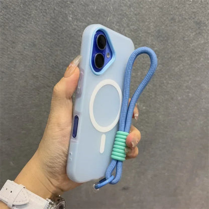 Luxury Soft With lanyard Silicone Magsafe Phone Case New