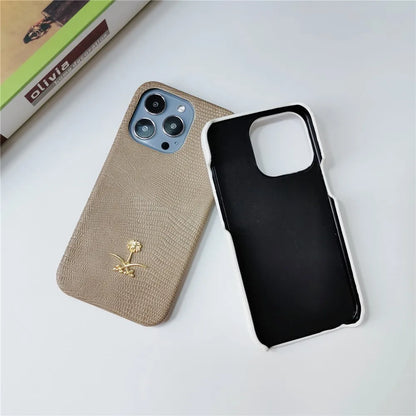 Lizard Pattern Leather iPhone Case