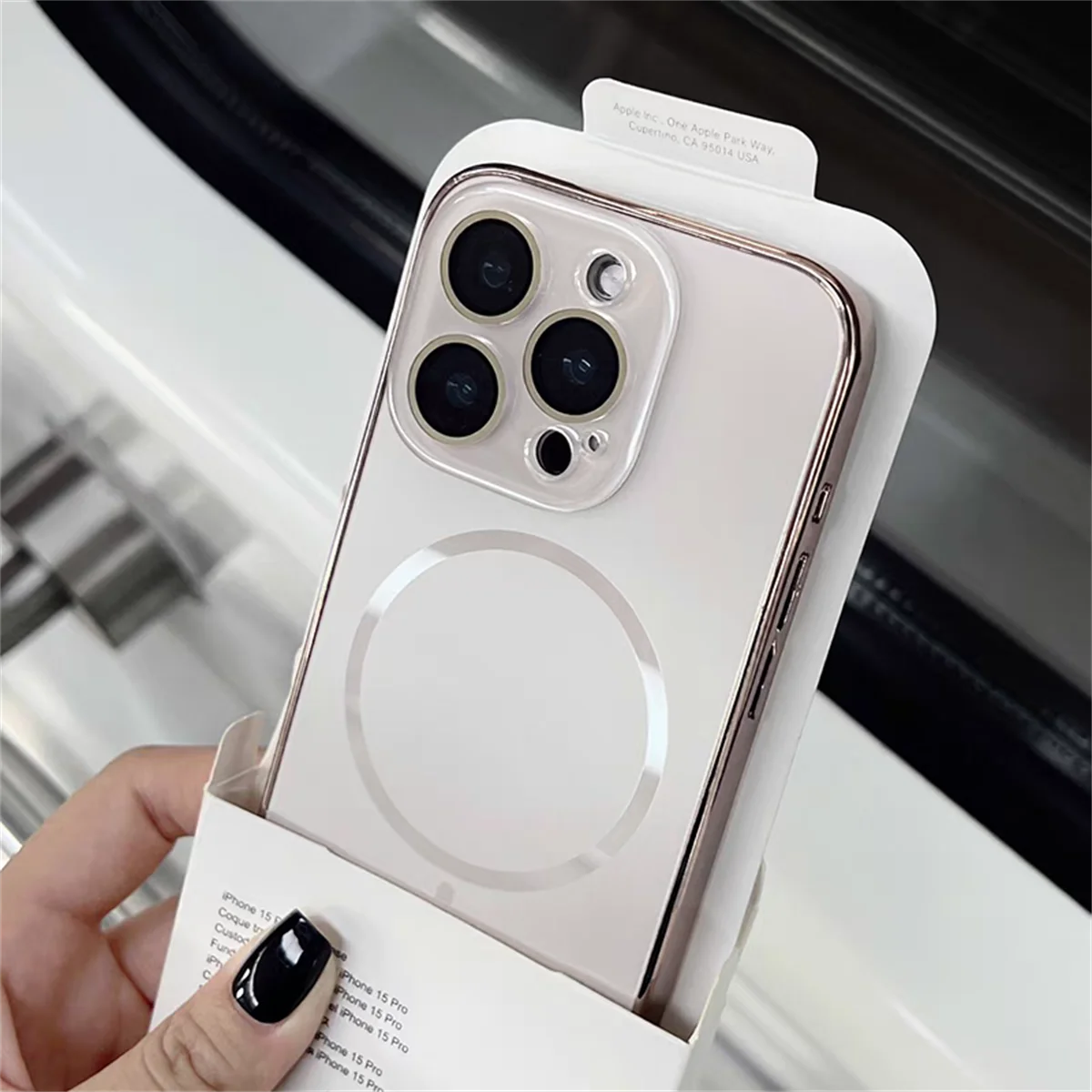Luxury Nano Frosted For Magsafe Lens Glass Protect Phone Case