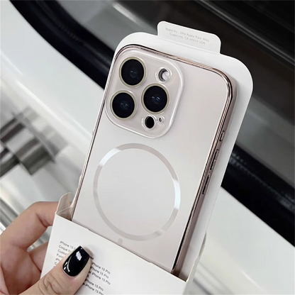 Luxury Nano Frosted For Magsafe Lens Glass Protect Phone Case
