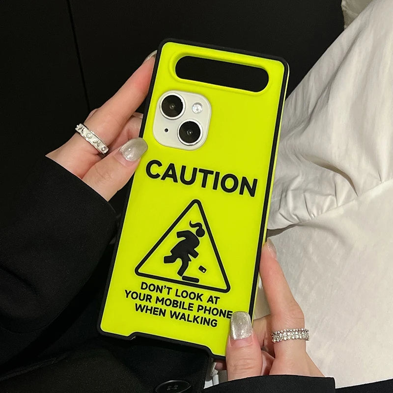 Funny Fashion Stop Sign Luminous Silicone Phone Case