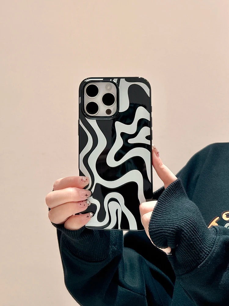 Black White Zebra Stripe Pattern Phone Case