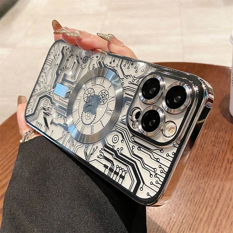 Mechanical Gear Transparent Case for iPhone
