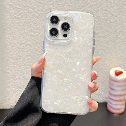 Luxury Shell Pattern Laser Phone Case