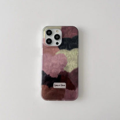 Multiple Color Collision Love Heart Matte Shockproof Protective Phone Case