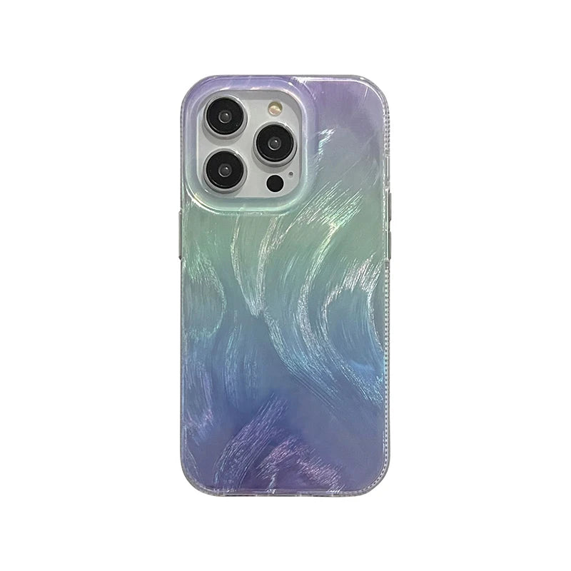 Fashion Laser Shell Pattern Gradient Color Phone Case