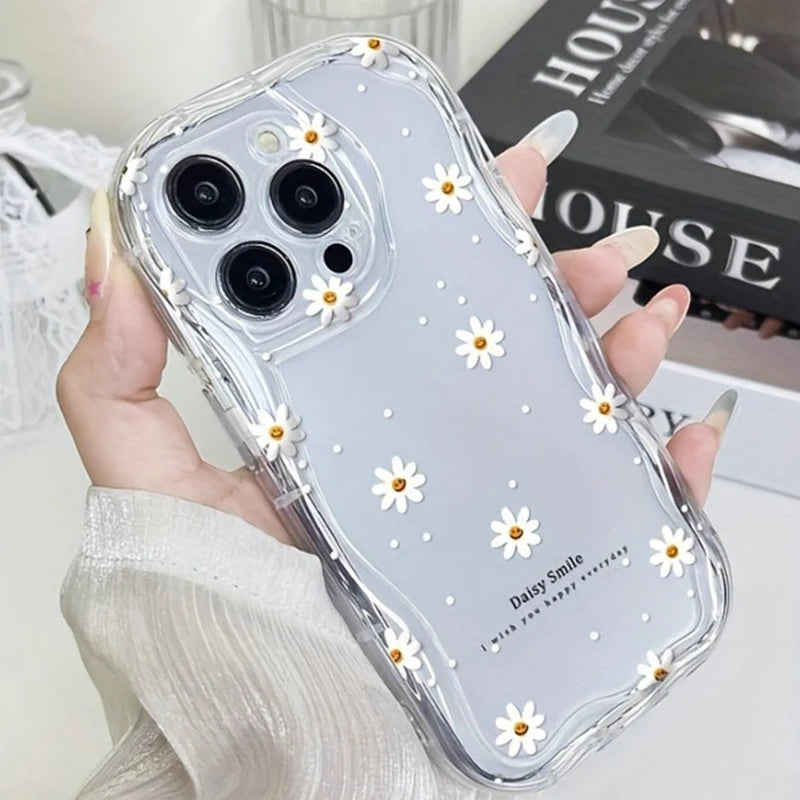 Small Chrysanthemum Clear Phone Case