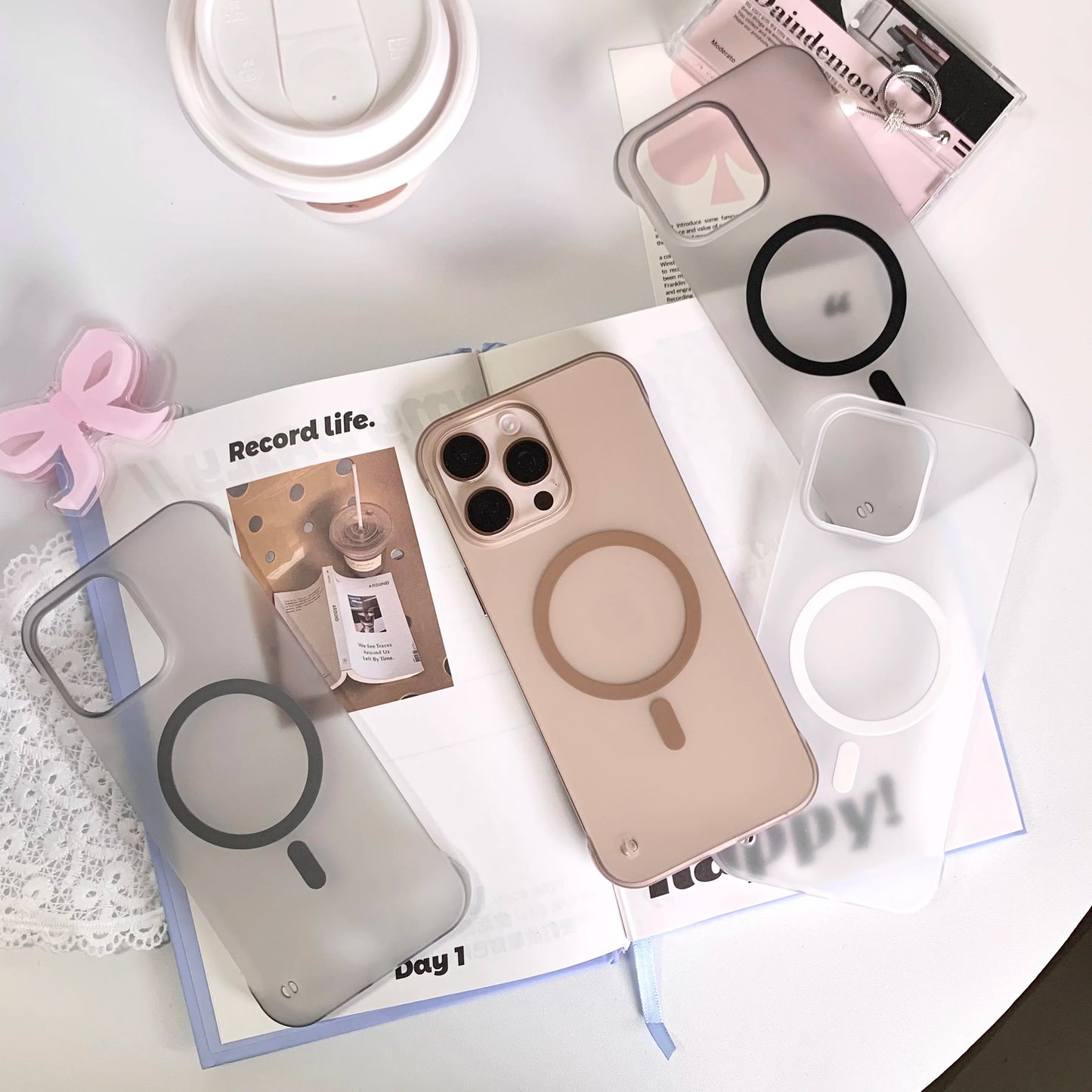 Slim Frosted Frameless Magnetic Magsafe Phone Case