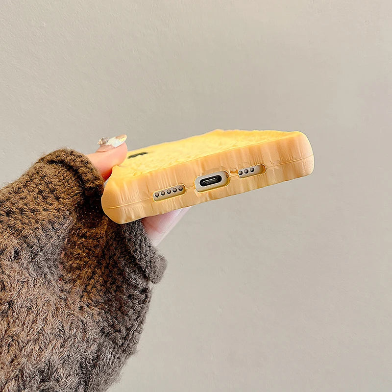 Fashion Funny Bread Toast Soft Silicone Phone Case