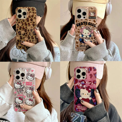 Y2k Sanrios Leopard Hellokitty Phone Case