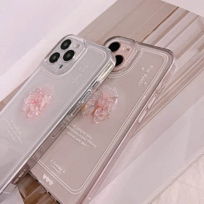 Cute 3D Crystal Bow Love Heart Phone Case