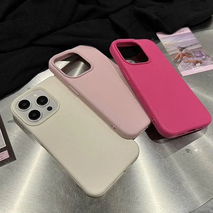 Luxury Matte Soft Leather Candy Phone Case