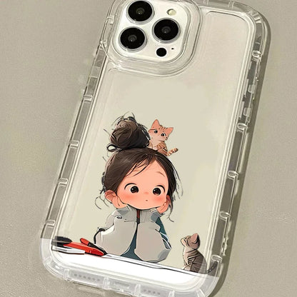 Cute Angry Little Girl Pattern Silicone Case