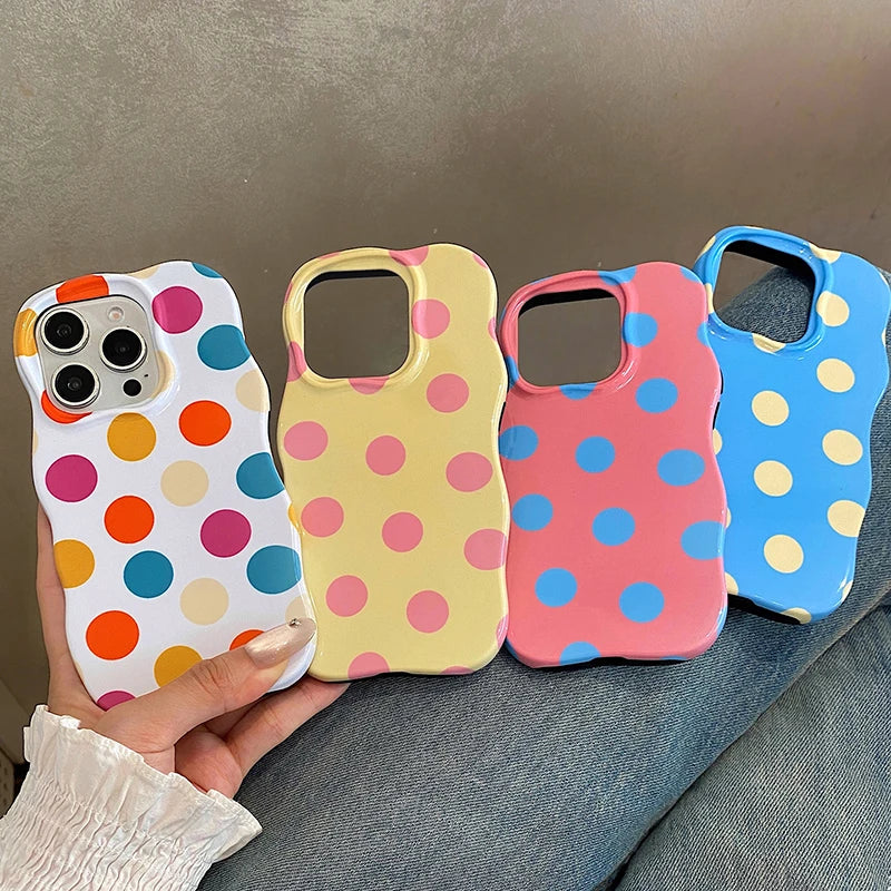 Cute Glossy Polka Dots Phone Case