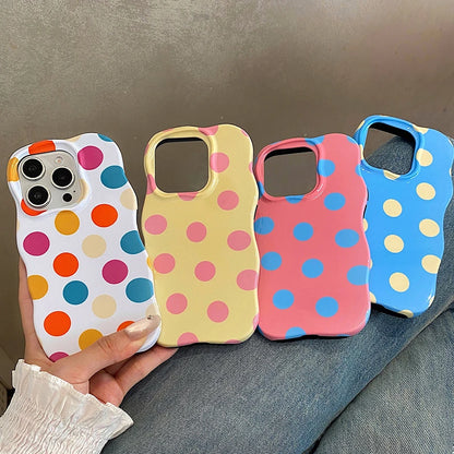 Cute Glossy Polka Dots Phone Case