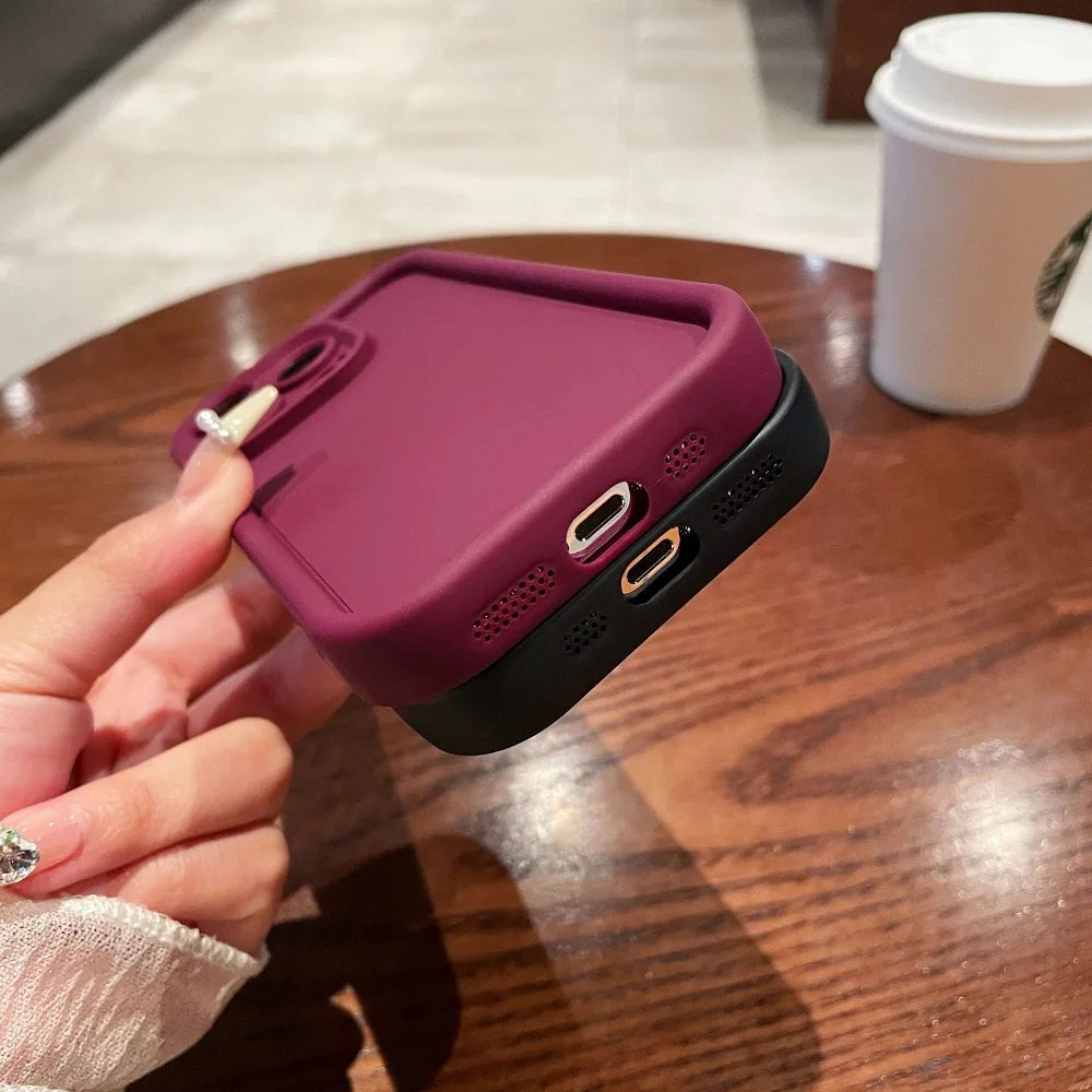 Soft Solid Color Shockproof Phone Case