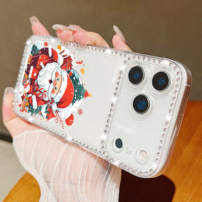 Phone Case Christmas Elk Santa Claus Diamond