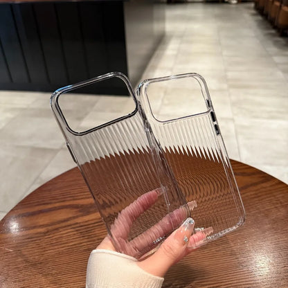 Luxury Transparent Corrugated Pattern Ultra Thin Phone Case