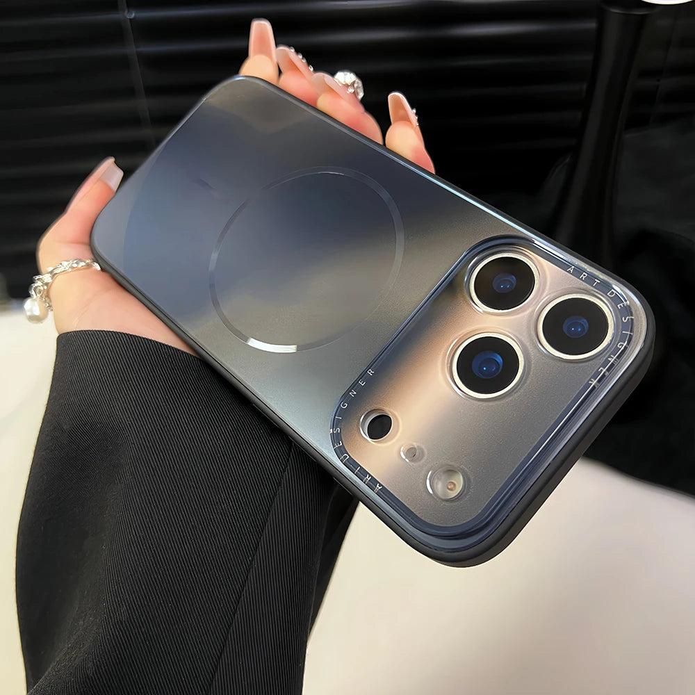 Phone Case Fashion Gradient Color Magnetic Charging