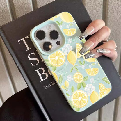 Yellow Lemon Slice Lichee Pattern Phone Case